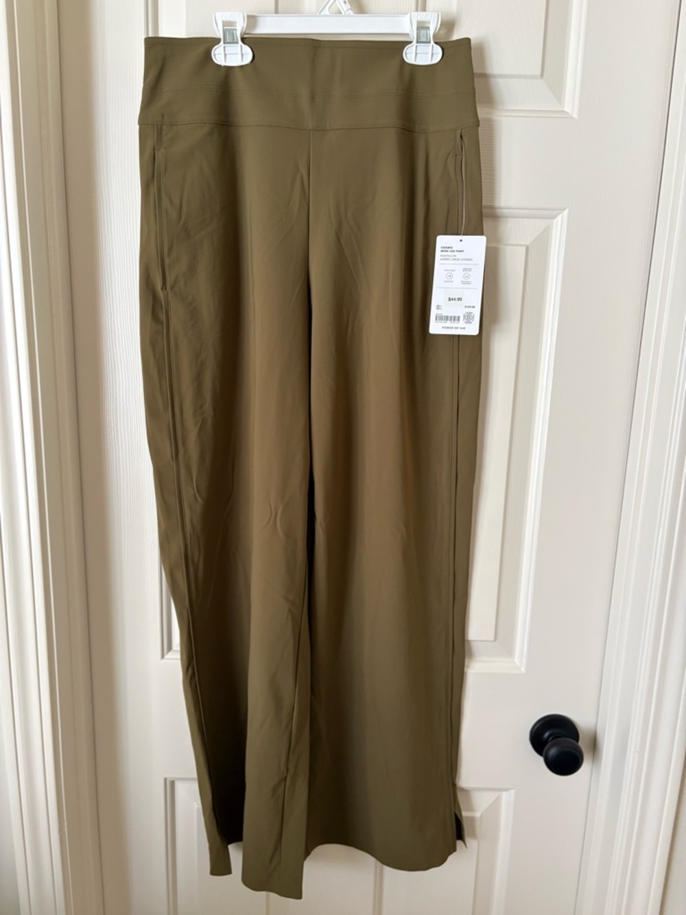 Athleta Olive Wide-Leg Pull-On Pants